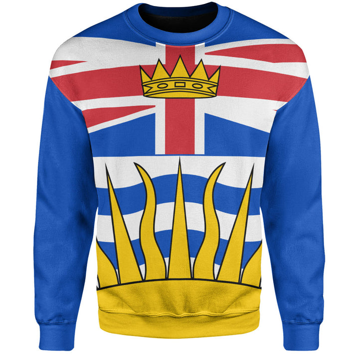 British Columbia Sweatshirt Flag Minimalist Pride Style