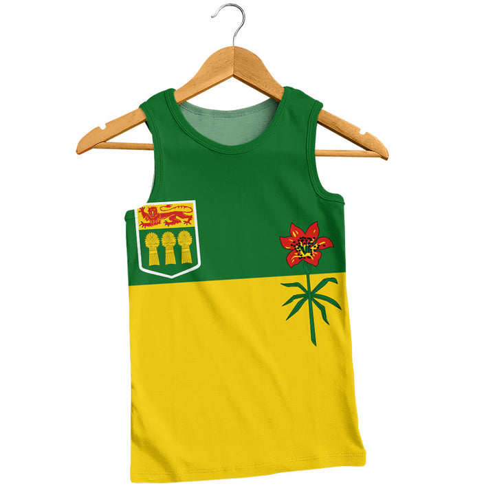 Saskatchewan Tank Top Flag Minimalist Pride Style