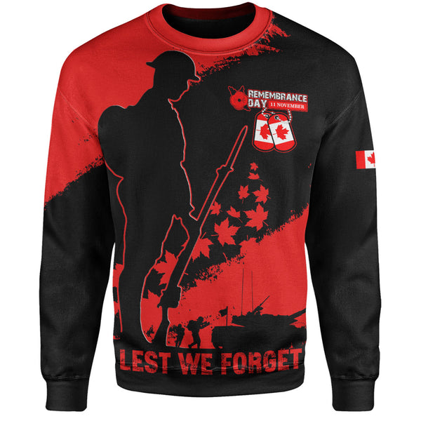 Canada Sweatshirt Remembrance Day Maple Heroes Tribute