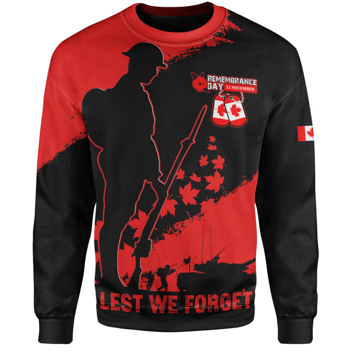 Canada Sweatshirt Remembrance Day Maple Heroes Tribute