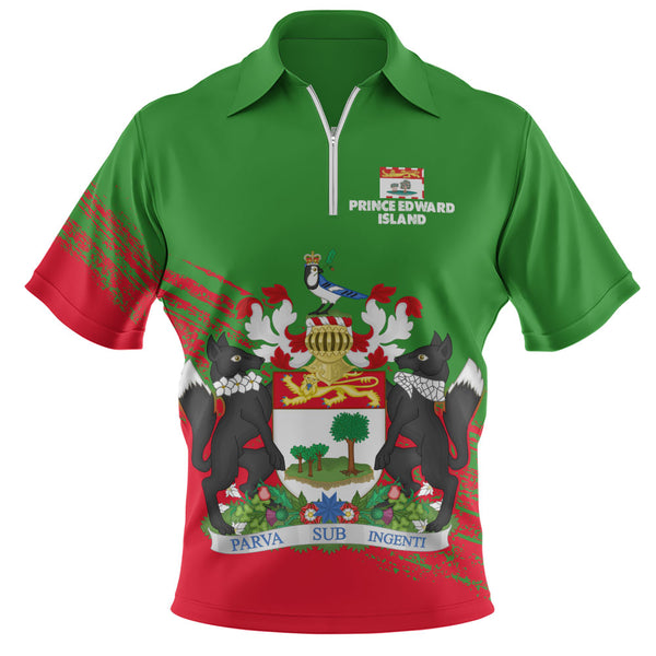 Prince Edward Island Zip Polo Shirt Pride Of The Provinces