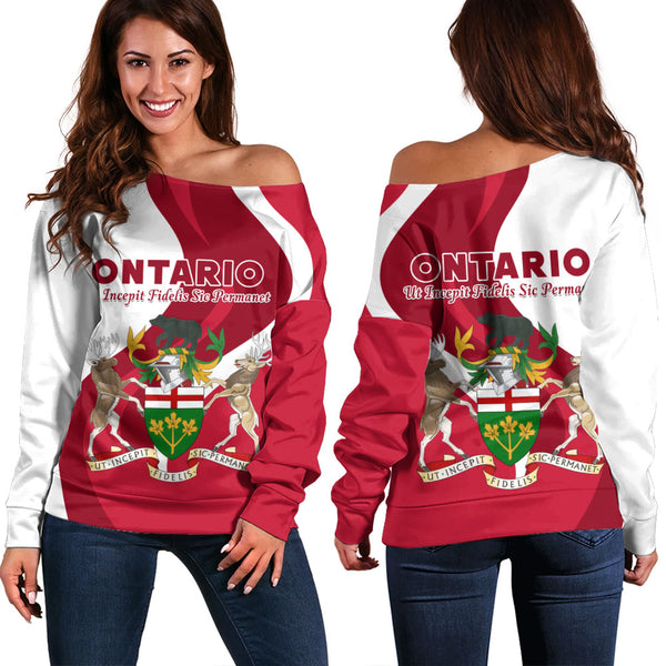 Ontario Off Shoulder Sweatshirt Crest Of Identity
