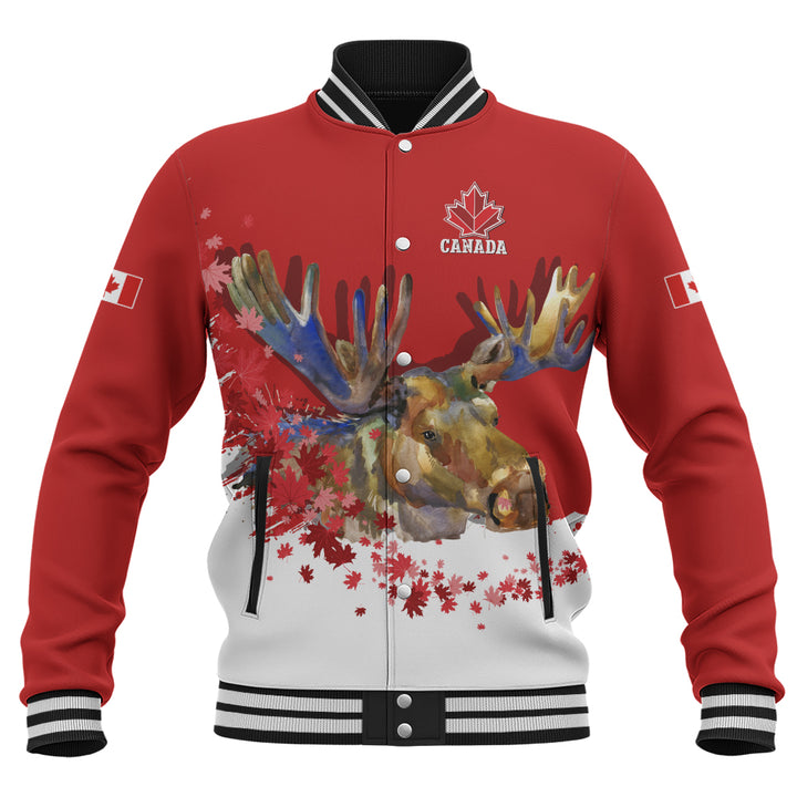 Canada Baseball Jacket Majestic Moose Canada Maple Spirit Edition