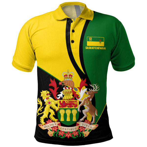 Saskatchewan Polo Shirt Heritage Pride Of The North