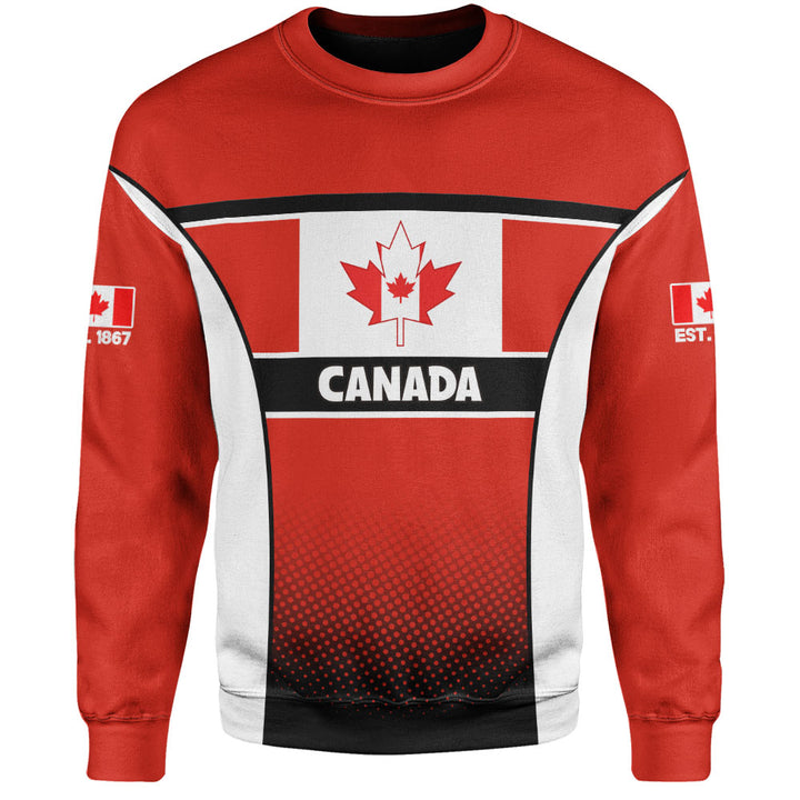 Canada Sweatshirt Canadian Flag Heritage