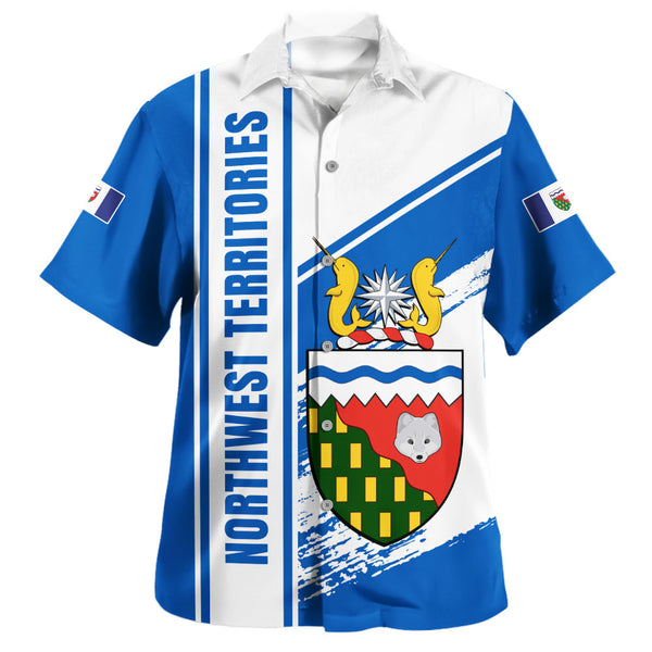 Northwest Territories Bowling Shirt Heritage Strength Crest