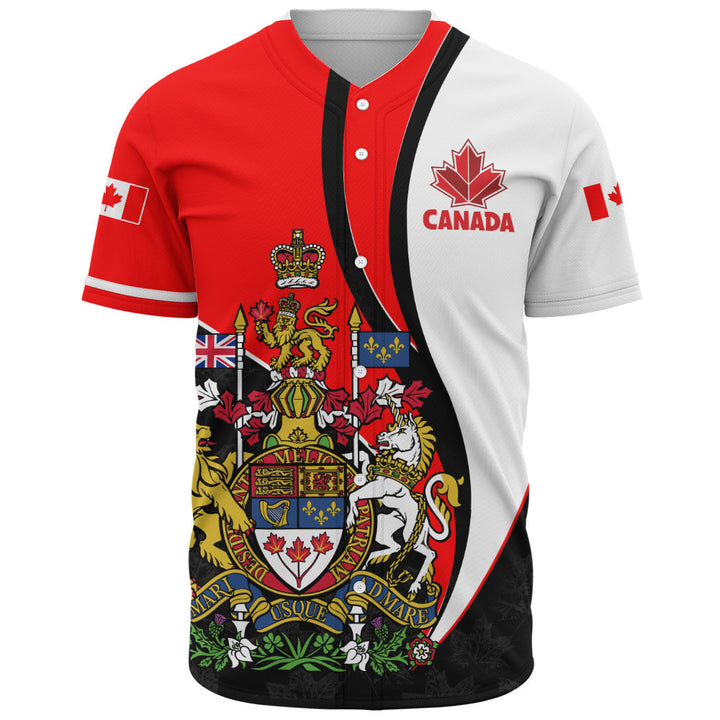 Canada Baseball Shirt Maple Crown Crest With National Pride