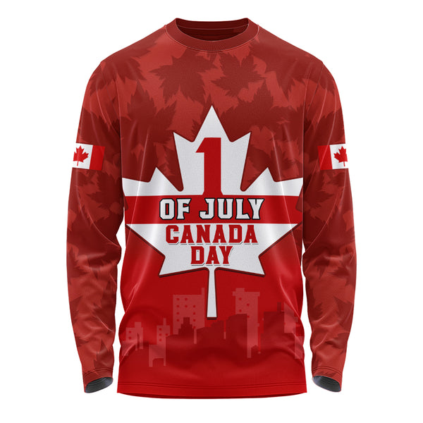 Canada Long Sleeve T-Shirt Red Maple 1st July National Celebration