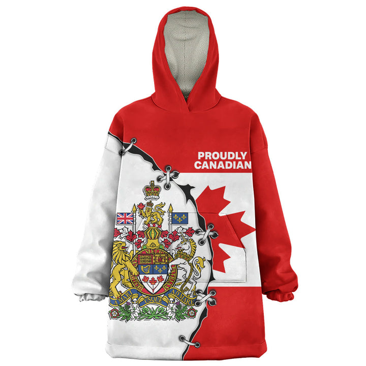 Canada Snug Hoodie Coat Of Arms Unity Zipper Style