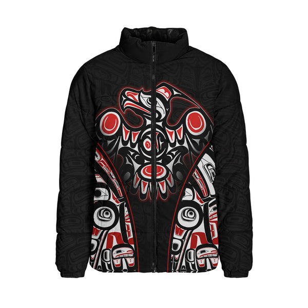 Canada Padded Jacket Thunderbird Totem Legacy Black And Red Power