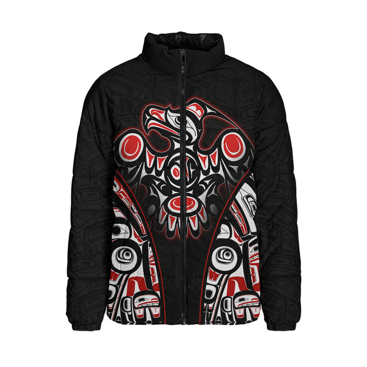 Canada Padded Jacket Thunderbird Totem Legacy Black And Red Power