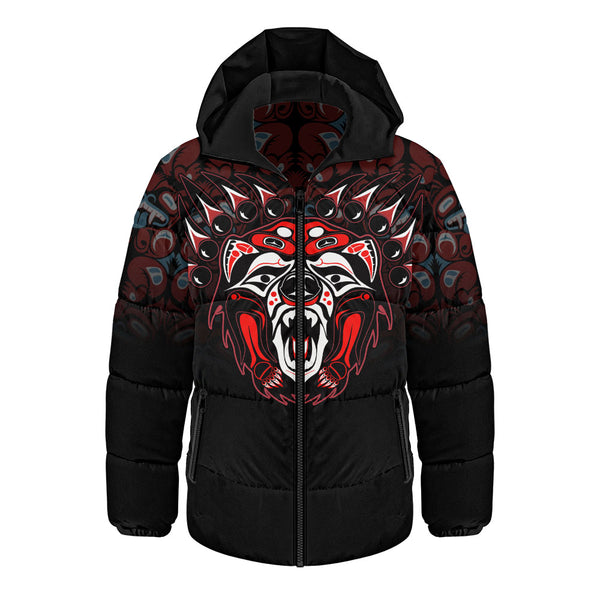 Canada Hooded Padded Jacket Tribal Bear Awakening