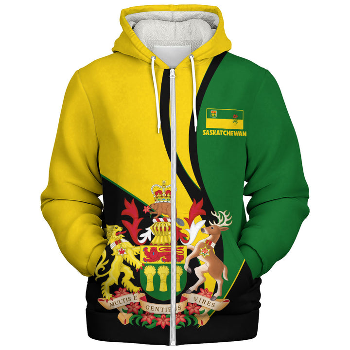 Saskatchewan Sherpa Hoodie Heritage Pride Of The North