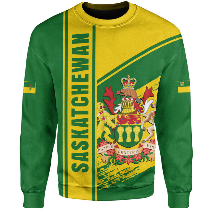 Saskatchewan Sweatshirt Heritage Strength Crest