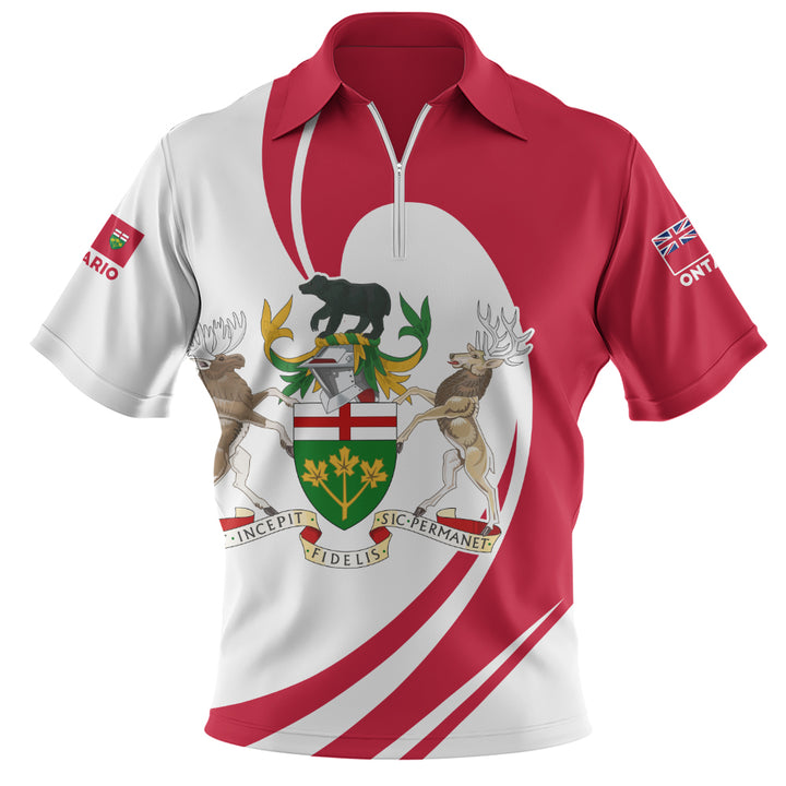 Ontario Zip Polo Shirt Legacy Of The Noble Spirit