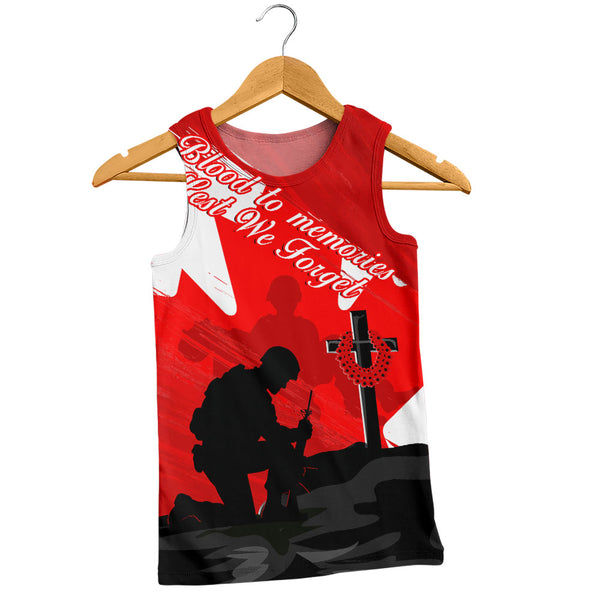 Canada Tank Top Silhouettes Of Sacrifice Remembrance Day Tribute