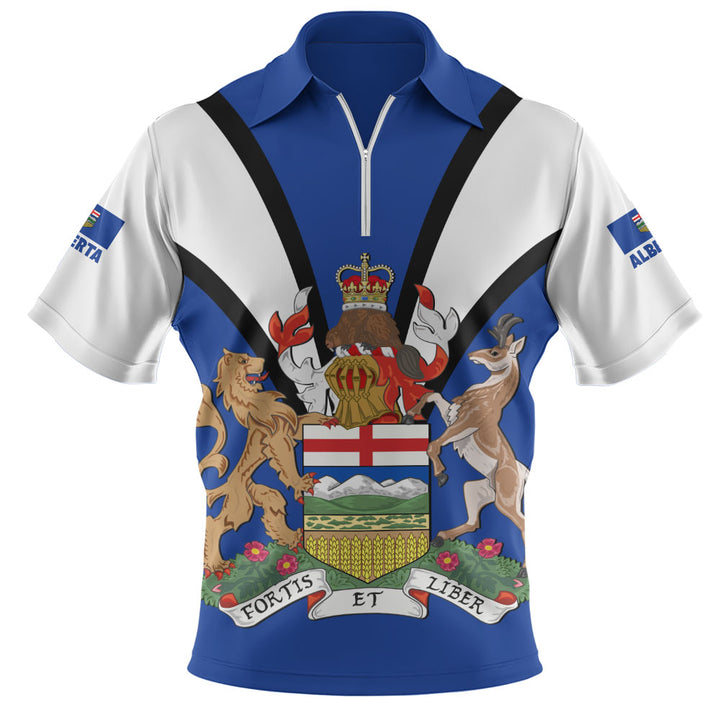 Alberta Zip Polo Shirt Proud Provinces Collection