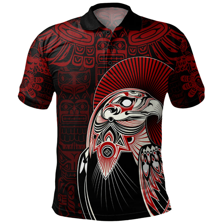 Canada Polo Shirt Canada Haida Eagle Warrior Legacy
