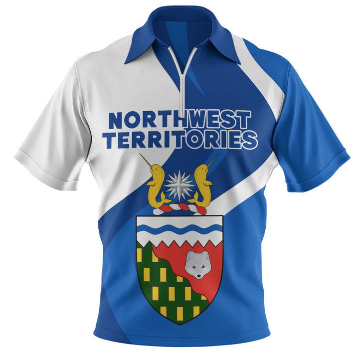 Northwest Territories Zip Polo Shirt Crest Of Identity