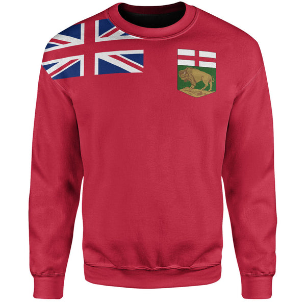 Manitoba Sweatshirt Flag Minimalist Pride Style