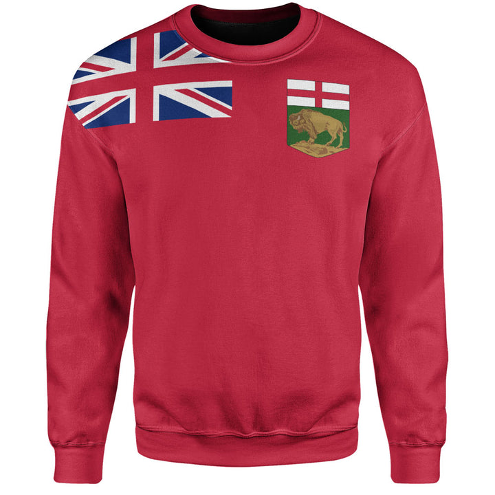 Manitoba Sweatshirt Flag Minimalist Pride Style