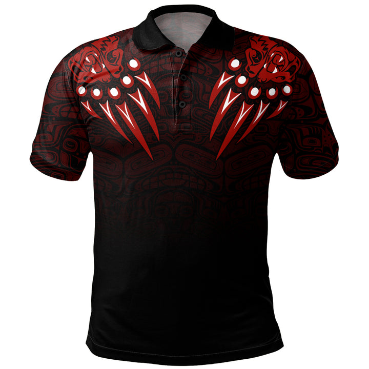Canada Polo Shirt Haida Hunter Spirit