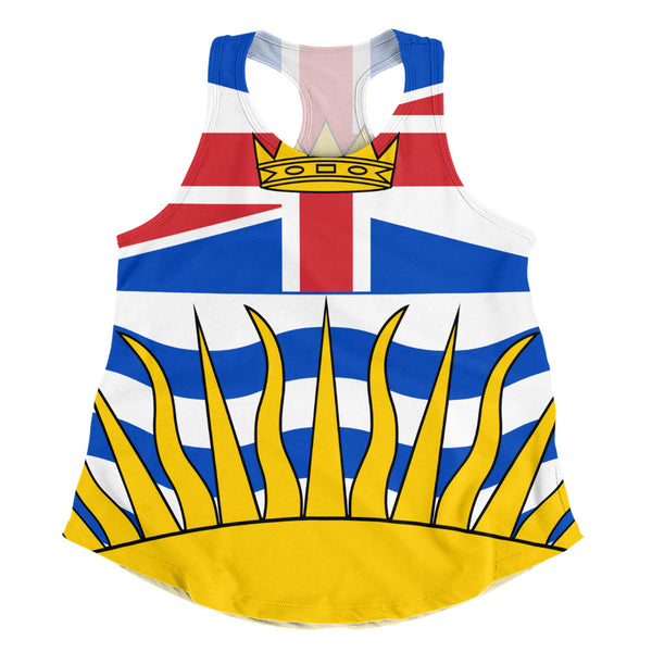 British Columbia Women Tank Flag Minimalist Pride Style