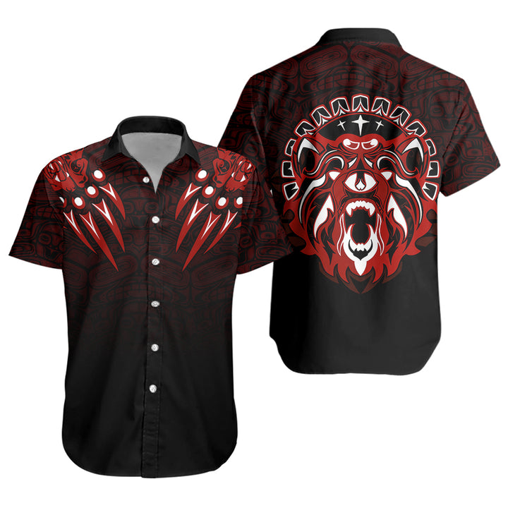 Canada Short Sleeve Shirt Haida Hunter Spirit