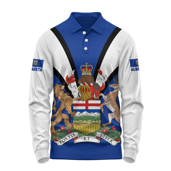 Alberta Long Sleeve Polo Shirt Proud Provinces Collection