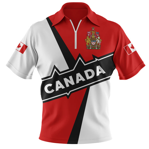 Canada Zip Polo Shirt Loyal True North Style