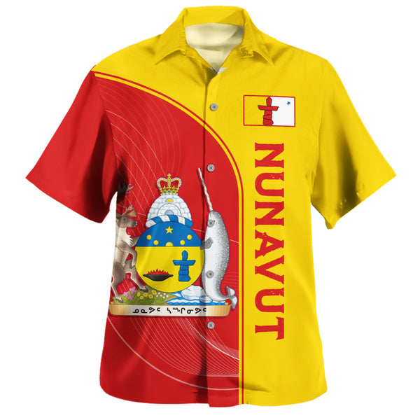 Nunavut Bowling Shirt Proud Provincial Heritage