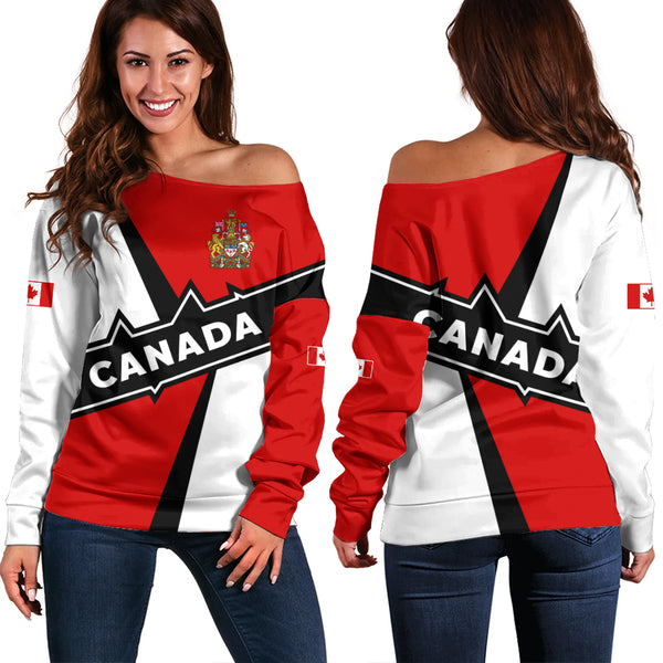 Canada Off Shoulder Sweatshirt Loyal True North Style