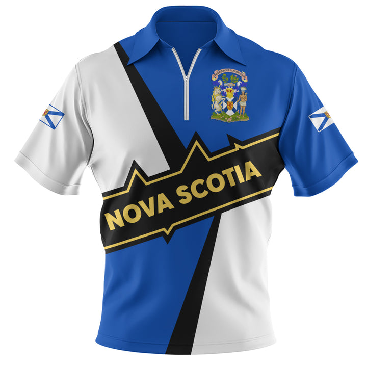 Nova Scotia Zip Polo Shirt Loyal True North Provincial Style