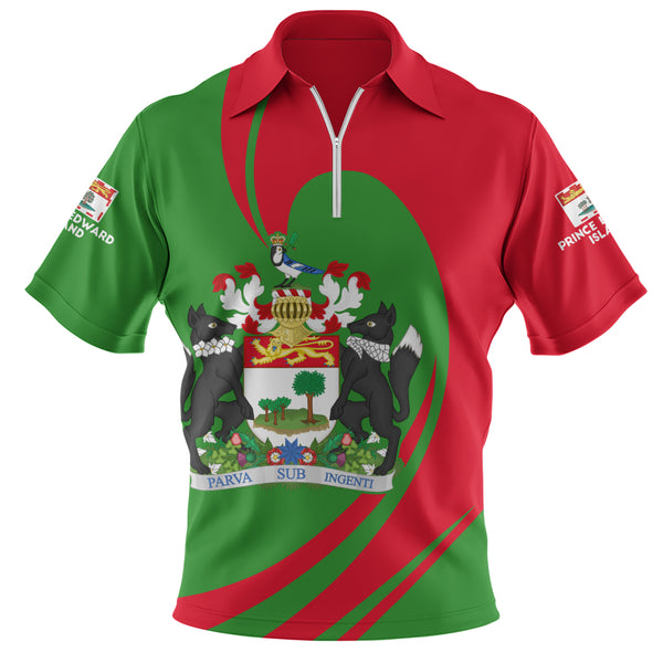 Prince Edward Island Zip Polo Shirt Legacy Of The Noble Spirit