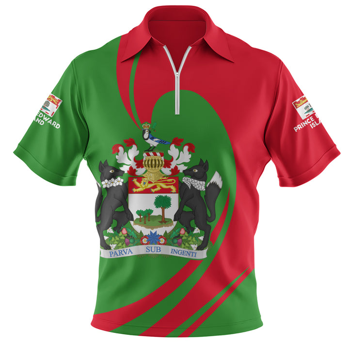 Prince Edward Island Zip Polo Shirt Legacy Of The Noble Spirit