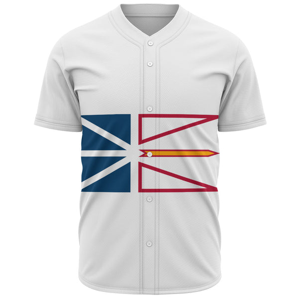Newfoundland & Labrador Baseball Shirt Flag Minimalist Pride Style