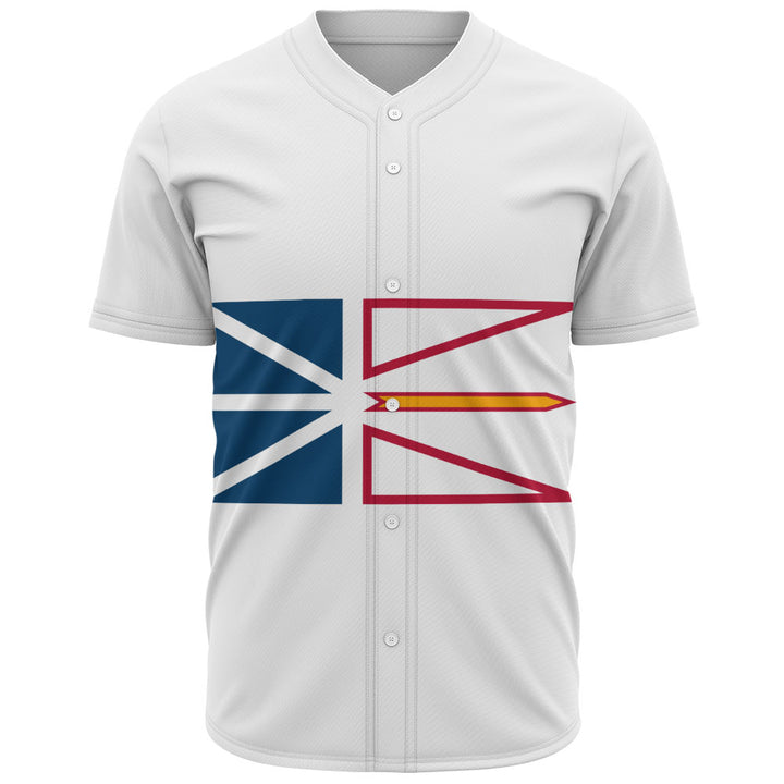 Newfoundland & Labrador Baseball Shirt Flag Minimalist Pride Style