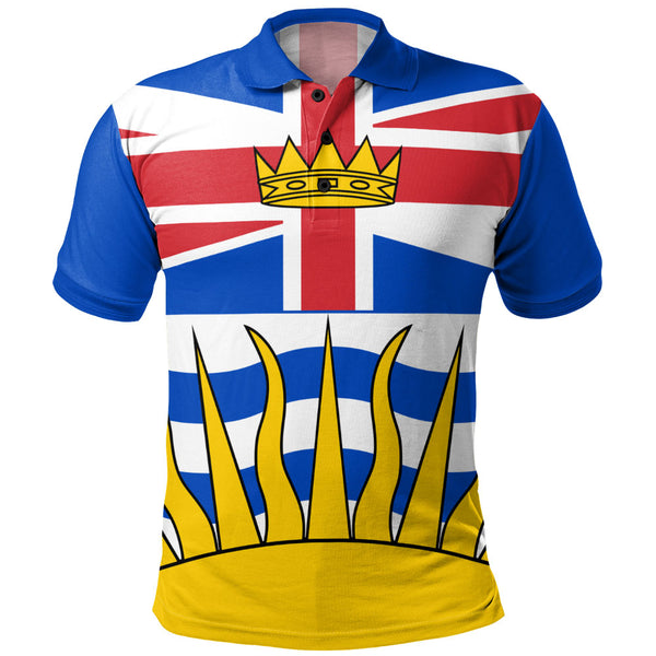 British Columbia Polo Shirt Flag Minimalist Pride Style
