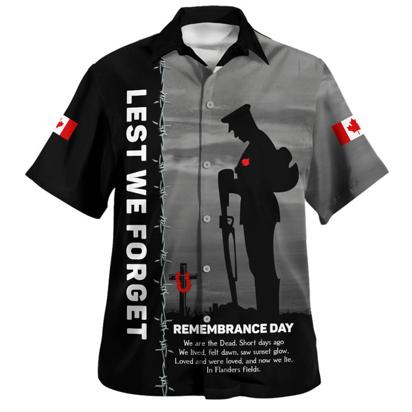 Canada Bowling Shirt Remembrance Day We Shall Not Forget We Will Remember Them