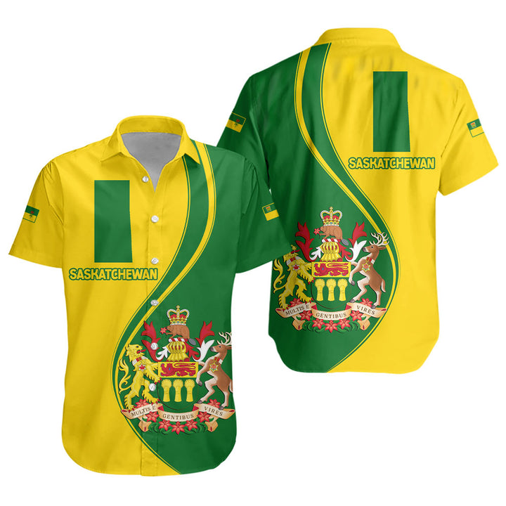 Saskatchewan Short Sleeve Shirt Canada Territories Pride
