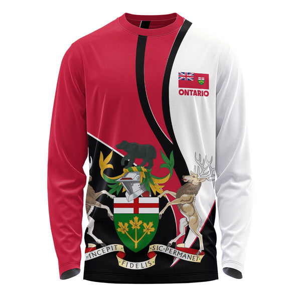 Ontario Long Sleeve T-Shirt Heritage Pride Of The North