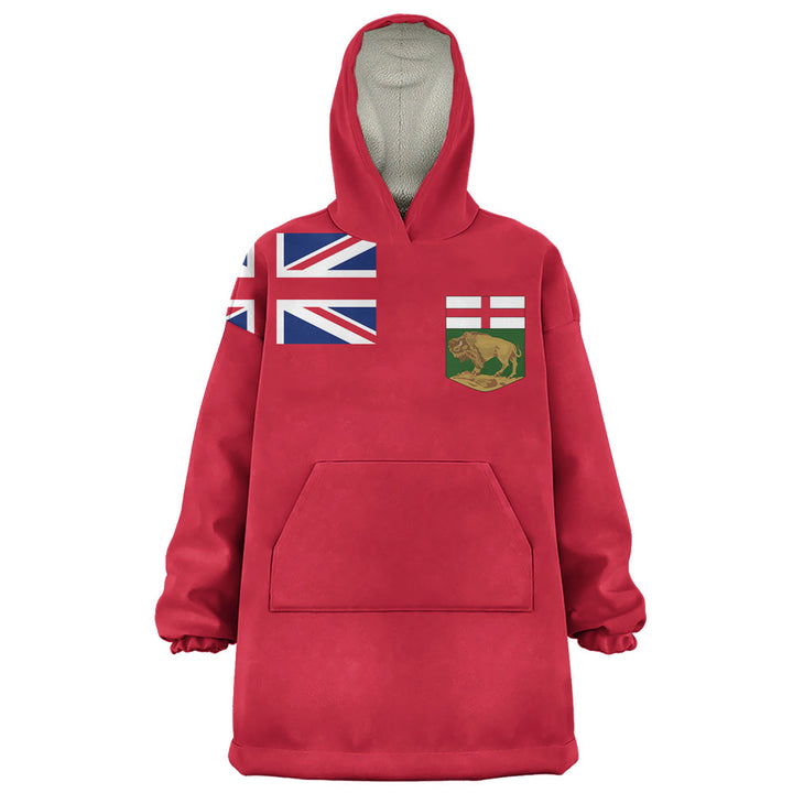 Manitoba Snug Hoodie Flag Minimalist Pride Style