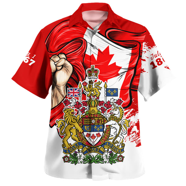 Canada Bowling Shirt Canada Power Pride And Heritage Crest