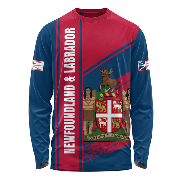 Newfoundland & Labrador Long Sleeve T-Shirt Heritage Strength Crest