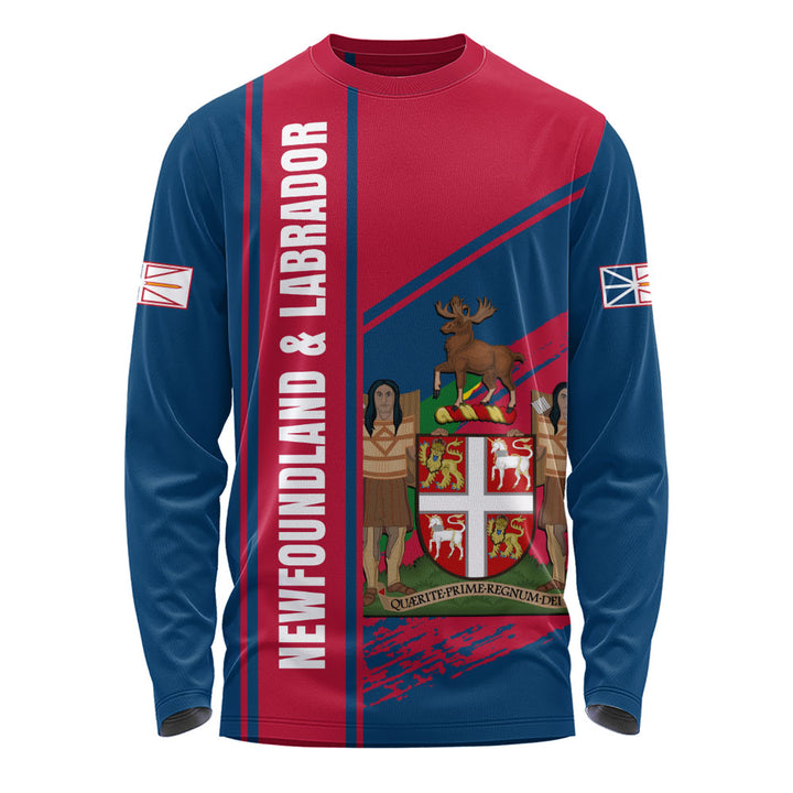 Newfoundland & Labrador Long Sleeve T-Shirt Heritage Strength Crest