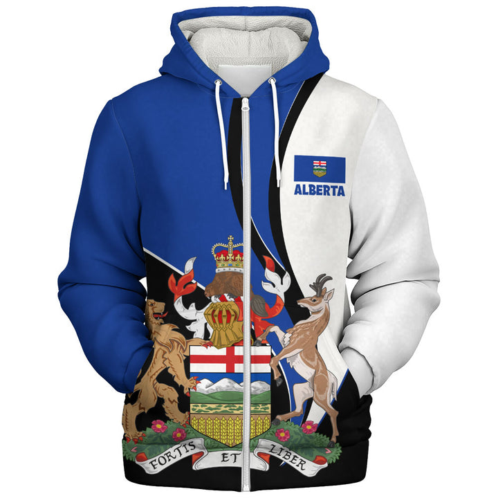 Alberta Sherpa Hoodie Heritage Pride Of The North