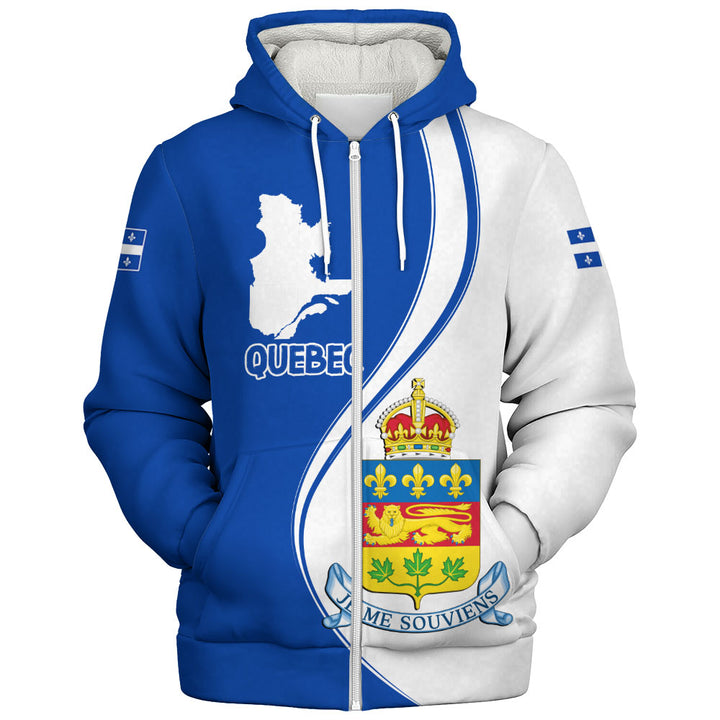 Quebec Sherpa Hoodie Canada Territories Pride