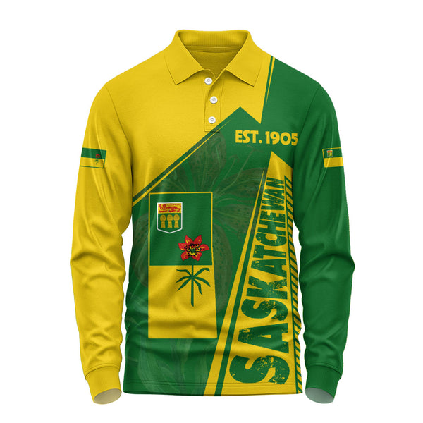 Saskatchewan Long Sleeve Polo Shirt United Provinces & Territories
