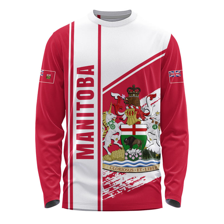Manitoba Long Sleeve T-Shirt Heritage Strength Crest