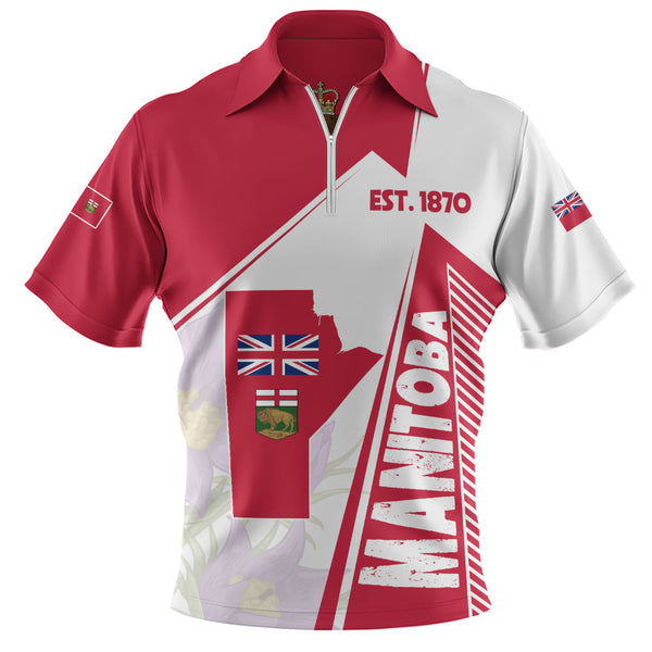 Manitoba Zip Polo Shirt Proud Provinces Collection